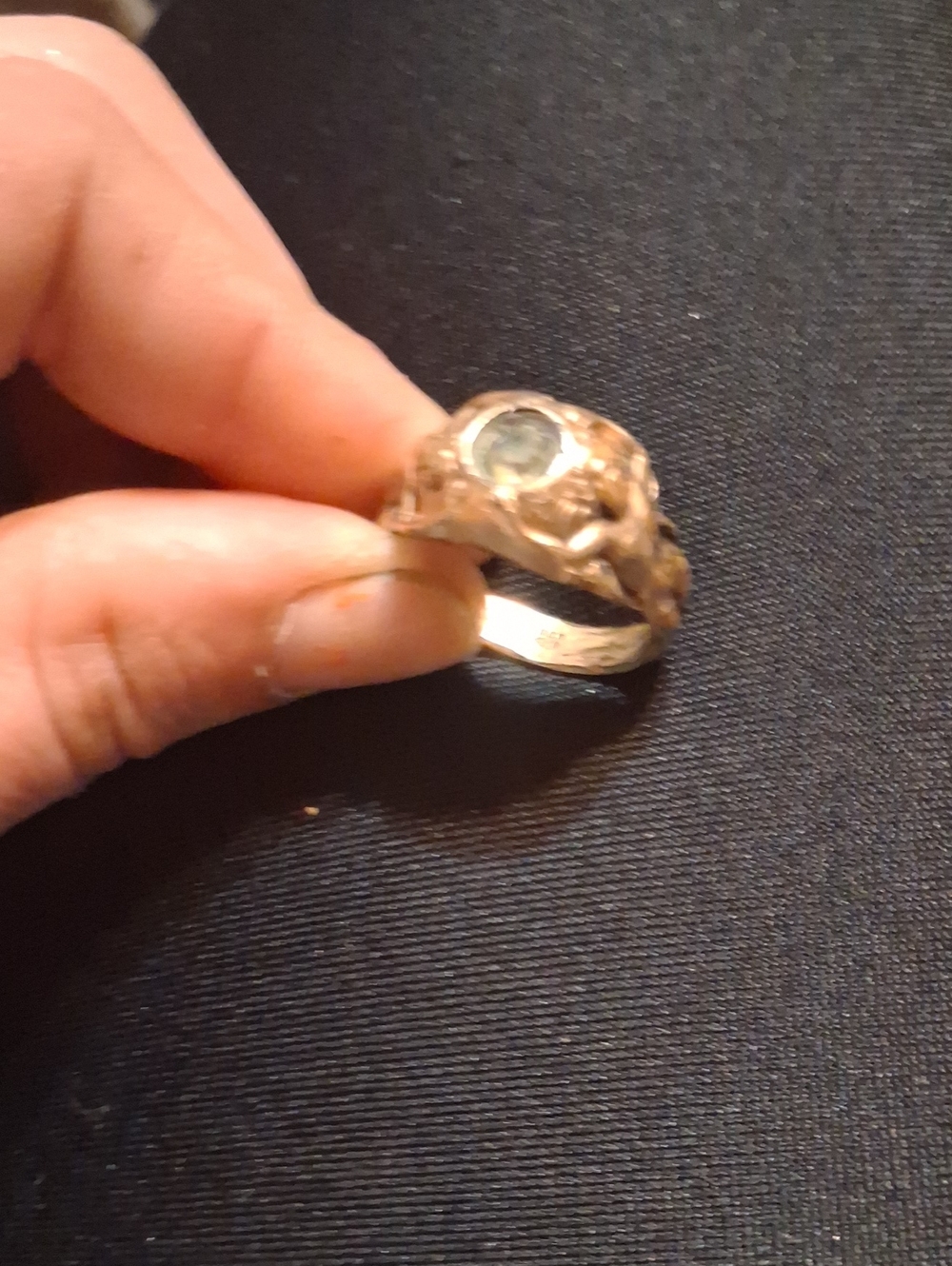 14K Gold Goddess Diamond Ring Vintage - Picture 2 of 4